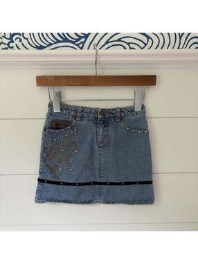 vintage y2k mary-kate & ashley denim skirt